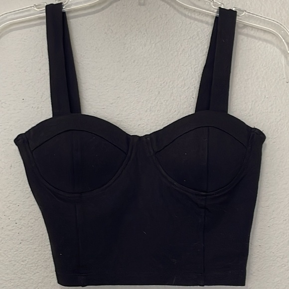 SHINESTAR BLACK CORSET TANK TOP - Picture 5 of 12